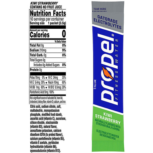 Propel Powder Variety Pack, 1 oz. 40 Pack - Electrolyte-Enhanced Drink Mix, Assorted Flavors, Zero Sugar, Perfect for Hydration, Workouts, or On-the-Go Refreshment